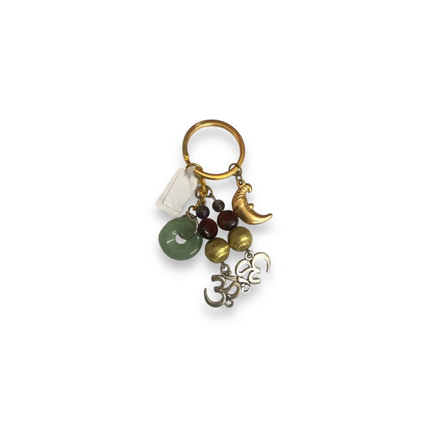 Assorted gemstone key rings