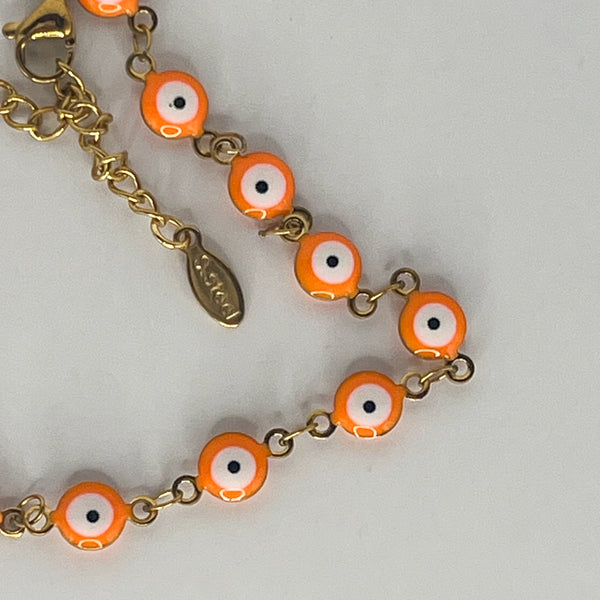 Evil Eye Stainless Steel Bracelet - Crystal Geological