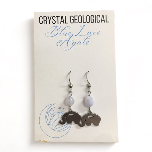 Assorted Blue Lace Agate Earring Pair