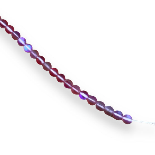 Assorted Glass Round Shimmer Bead Strings - Crystal Geological