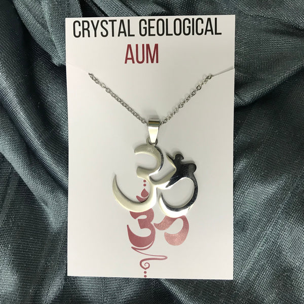Assorted Stainless Steel Chains with Charm Pendant - Crystal Geological