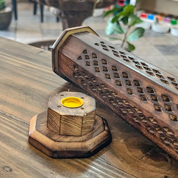 Assorted Ornate Wooden Tower Incense Holders
