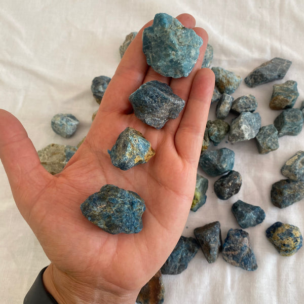 Blue Apatite Rough Piece - Crystal Geological