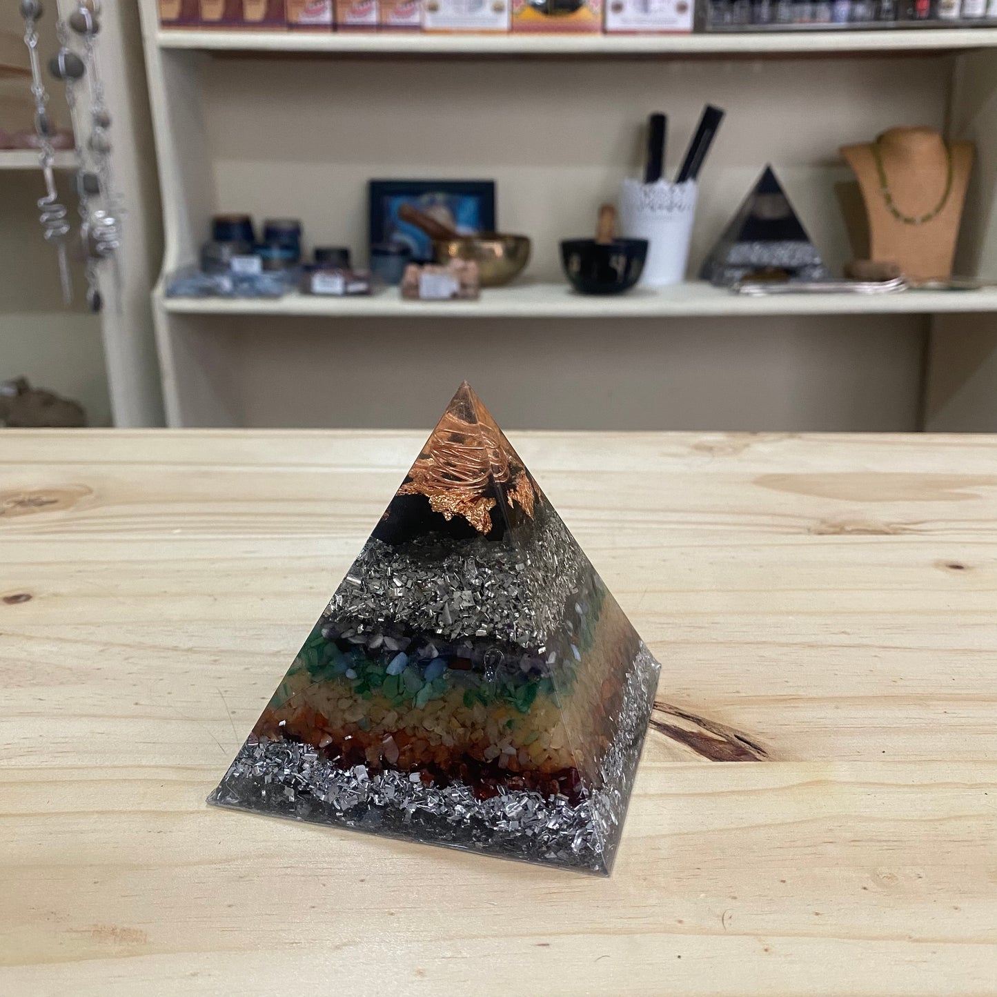 Orgonite Pyramid - 10cm - Balance & Grounding
