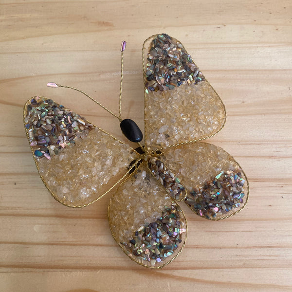 Gemstone Butterfly Fridge Magnet - Crystal Geological