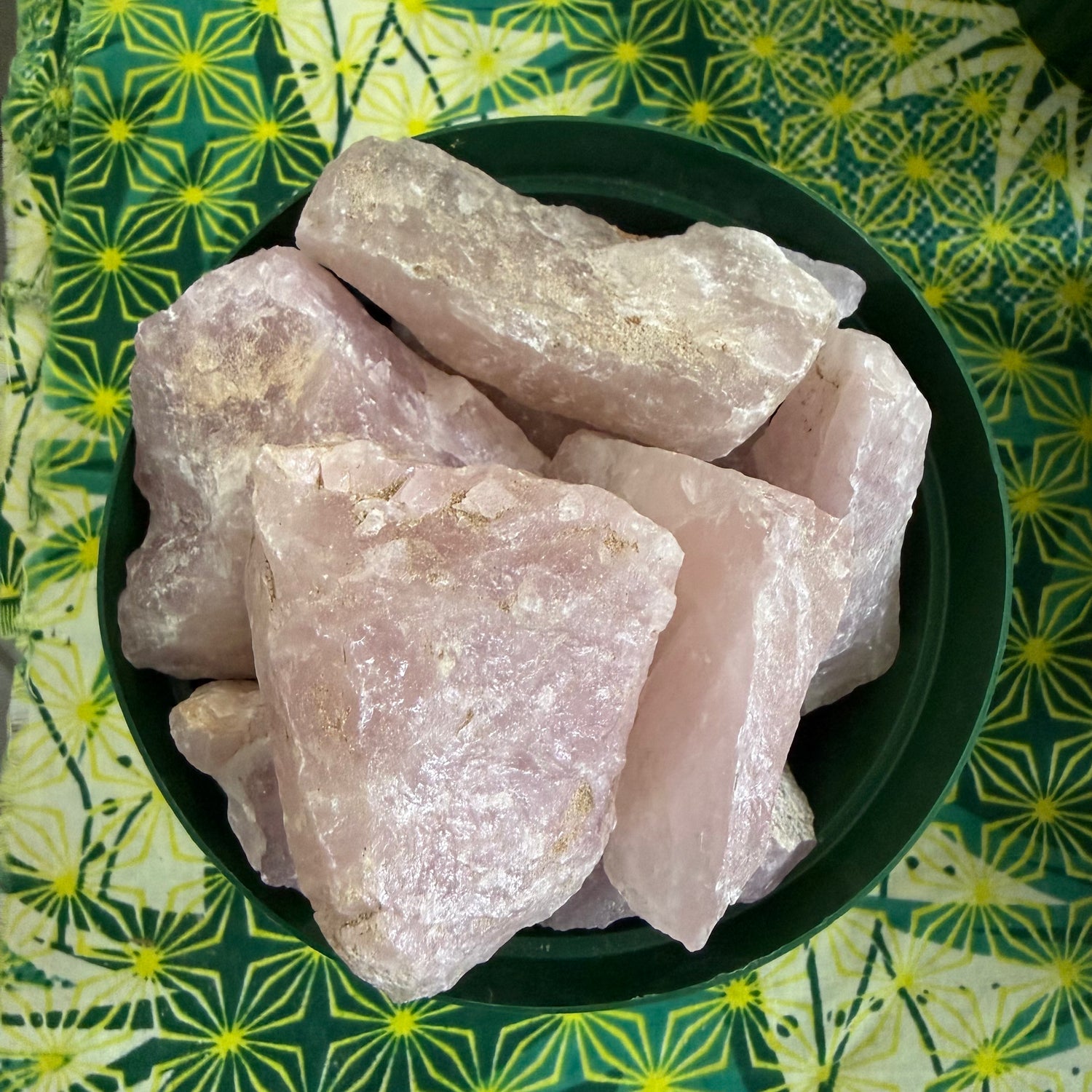 Rose Quartz Garden Stone  Bag - Crystal Geological