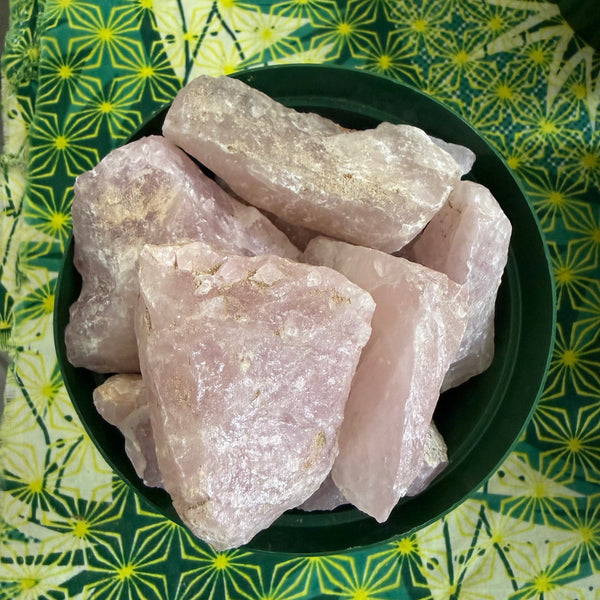 Rose Quartz Garden Stone  Bag - Crystal Geological