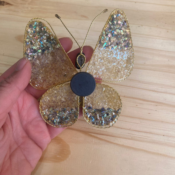 Gemstone Butterfly Fridge Magnet - Crystal Geological