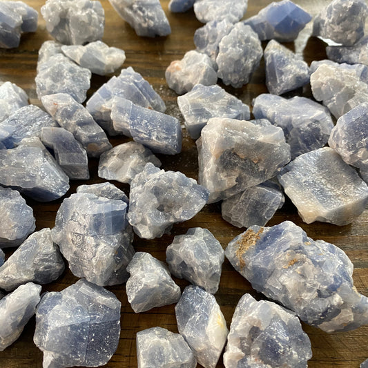 Blue Calcite Rough - Crystal Geological