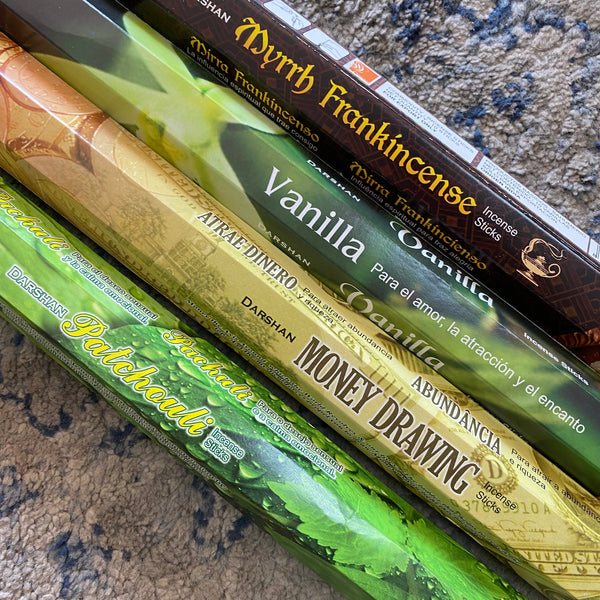 Assorted Darshan Garden (Tall) Incense Tube - Extra Long - Crystal Geological