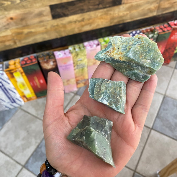 Green Agate Rough Piece - Crystal Geological