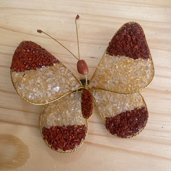 Gemstone Butterfly Fridge Magnet - Crystal Geological