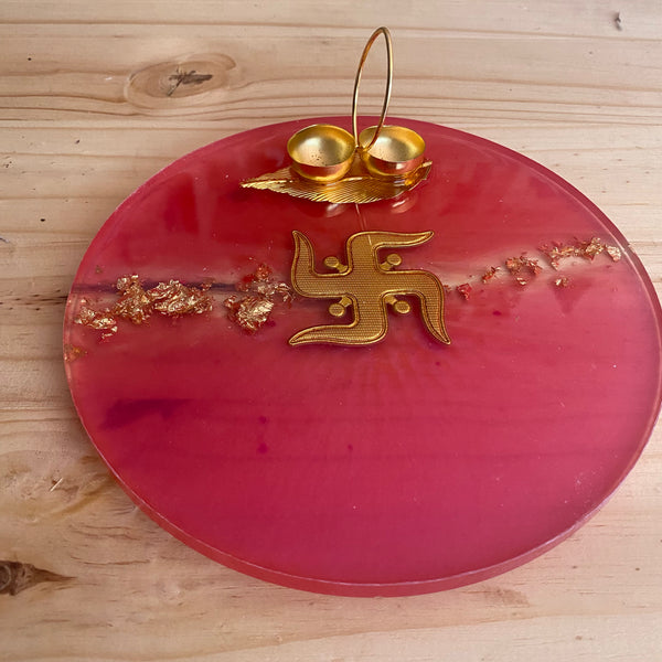 Diwali Thali - Resin Plate - 18cm - Crystal Geological
