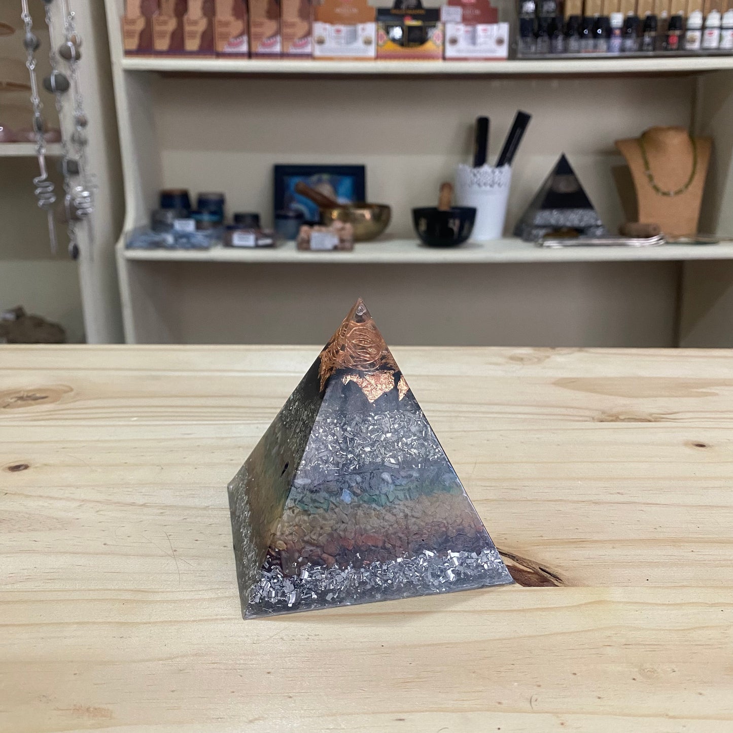 Orgonite Pyramid - 10cm - Balance & Grounding