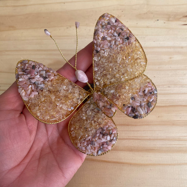 Gemstone Butterfly Fridge Magnet - Crystal Geological