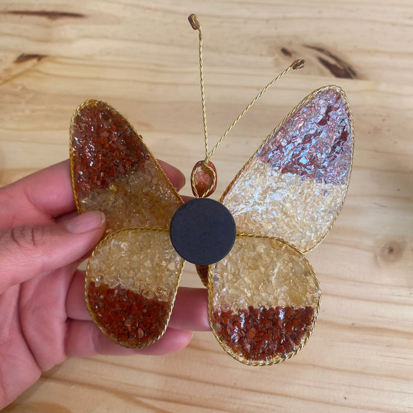 Gemstone Butterfly Fridge Magnet - Crystal Geological
