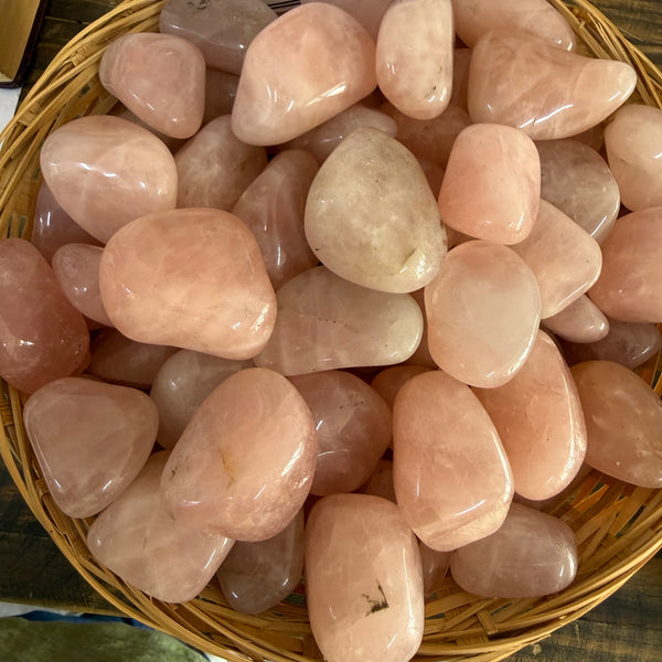 Rose Quartz tumble stone - Crystal Geological