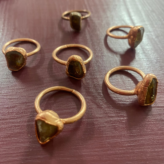 Assorted Citrine Copper Ring