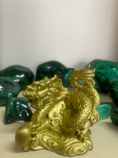 Fengshui Golden Dragon - Crystal Geological