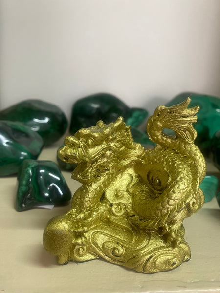 Fengshui Golden Dragon - Crystal Geological