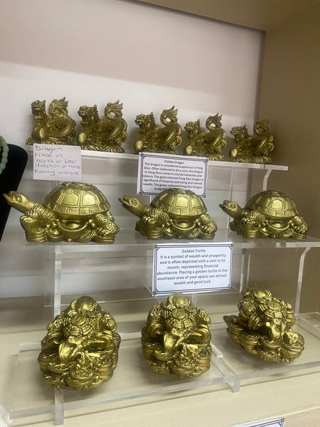 Fengshui Golden Dragon - Crystal Geological