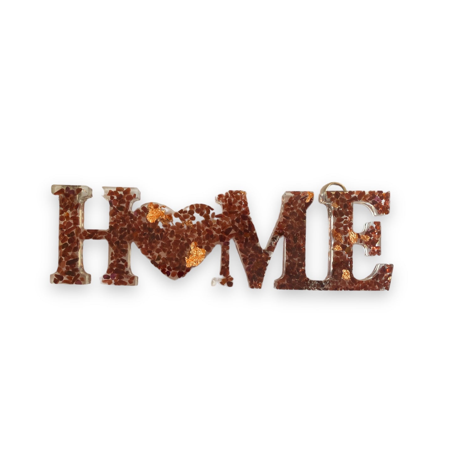 Garnet & Copper Leaf Home Resin Sign