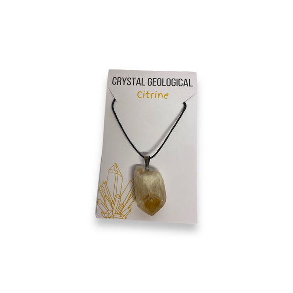 Rough Citrine Necklace - Crystal Geological