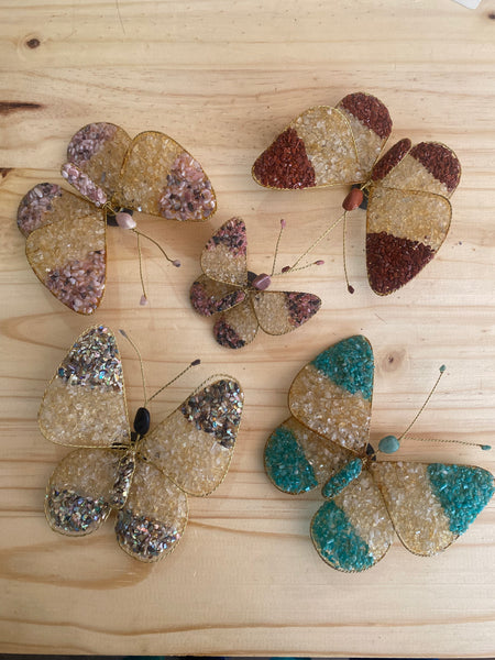 Gemstone Butterfly Fridge Magnet - Crystal Geological