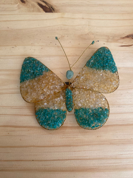 Gemstone Butterfly Fridge Magnet - Crystal Geological