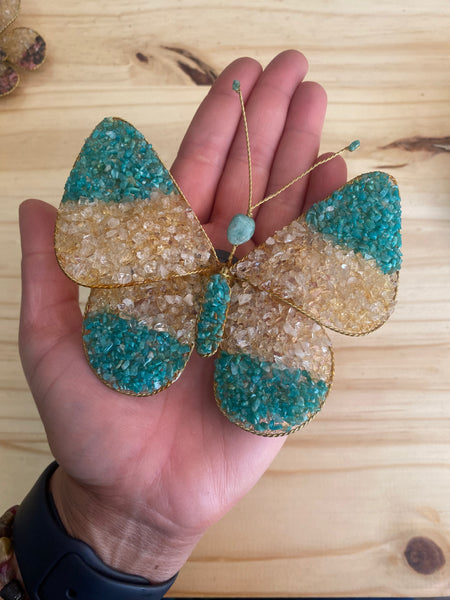 Gemstone Butterfly Fridge Magnet - Crystal Geological