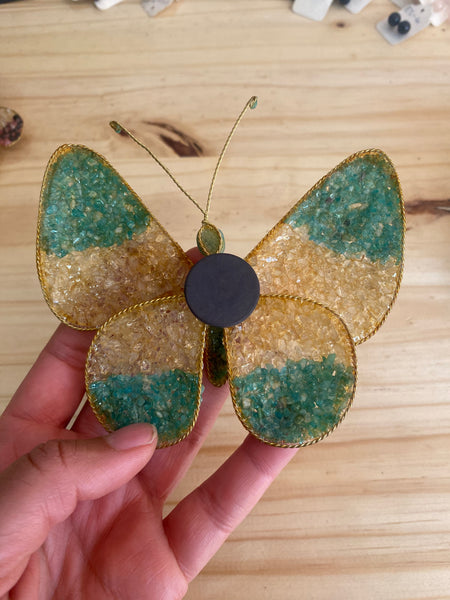Gemstone Butterfly Fridge Magnet - Crystal Geological