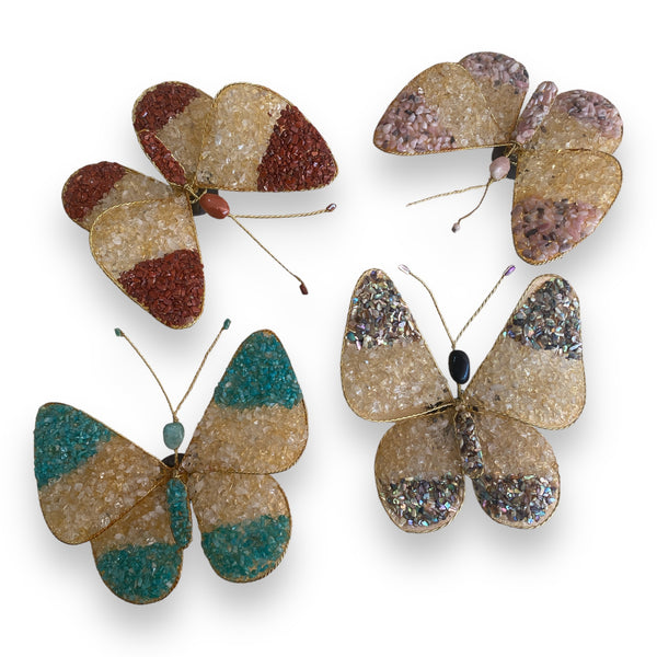Gemstone Butterfly Fridge Magnet - Crystal Geological