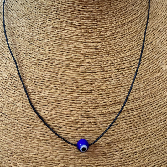 Evil Eye Necklace - Black Cord