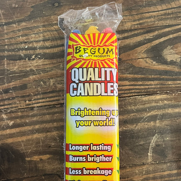 Begum 3 in 1 Candle Pack - 6 Candles - Crystal Geological