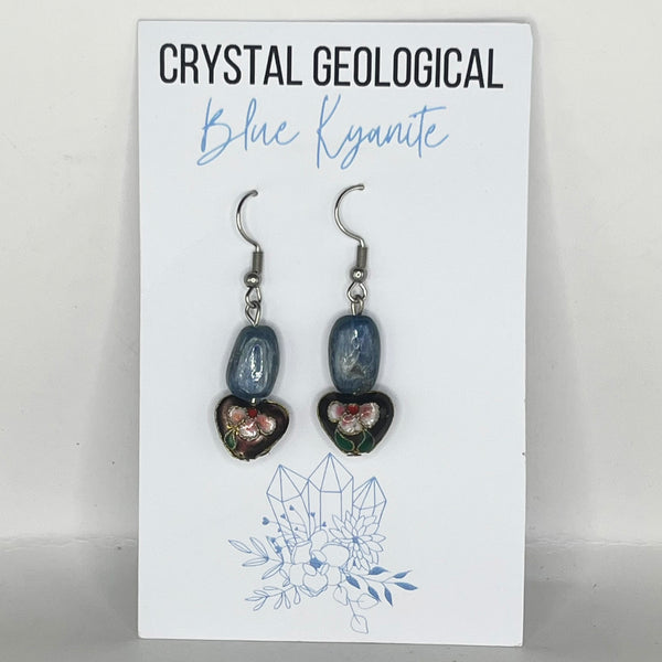 Assorted Gemstone and Cloisonné Beaded Earring Pairs - Crystal Geological