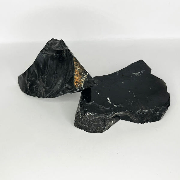 Rough Black Obsidian Piece - Crystal Geological