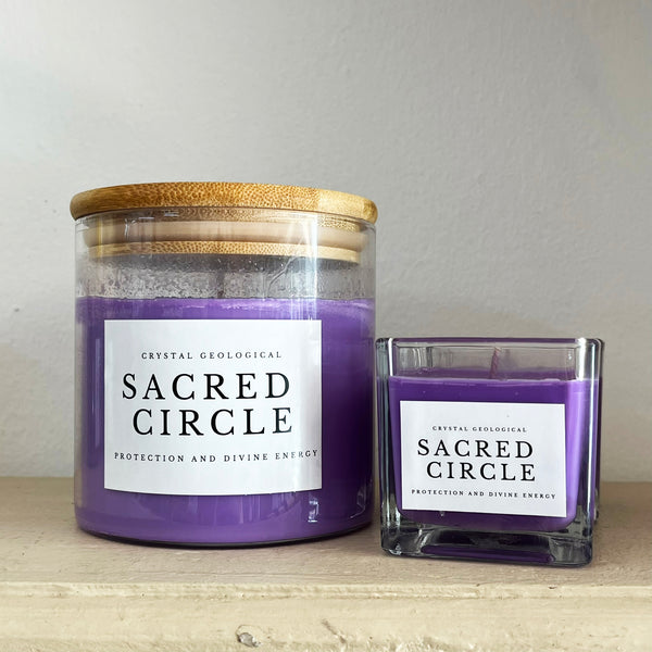 Sacred Circle - 100% Soy Wax Candle - Crystal Geological - Crystal Geological