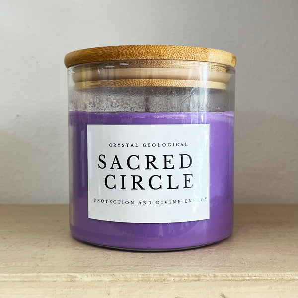 Sacred Circle - 100% Soy Wax Candle - Crystal Geological - Crystal Geological