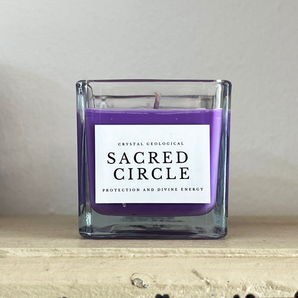 Sacred Circle - 100% Soy Wax Candle - Crystal Geological - Crystal Geological