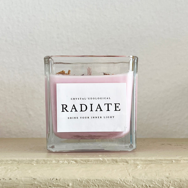 Radiate - 100% Soy Wax Candle - Crystal Geological - Crystal Geological