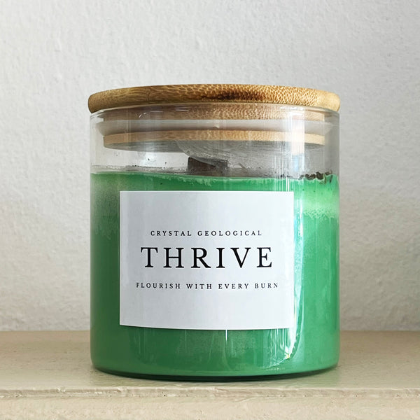 Thrive - 100% Soy Wax Candle - Crystal Geological - Crystal Geological