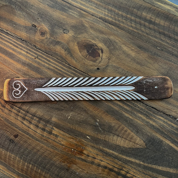 Assorted Wooden Patterned Incense Holders - 25cm