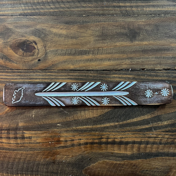 Assorted Wooden Patterned Incense Holders - 25cm