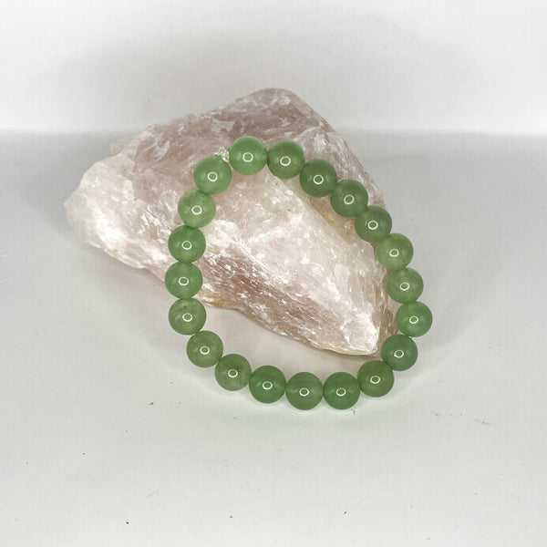 Green Aventurine Round Bead Bracelets - Crystal Geological