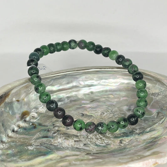 Ruby Fuchsite Round Bead Gemstone Bracelet