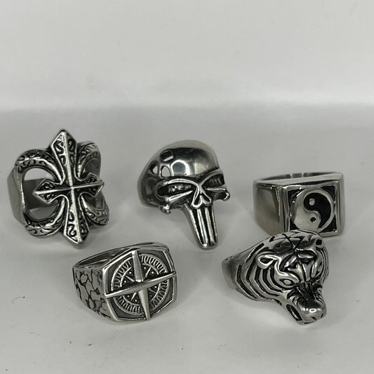 Stainless Steel Ring - Assorted Sizes & Designs - By Wearing Grace