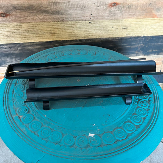Black Metal Rounded Incense Holder
