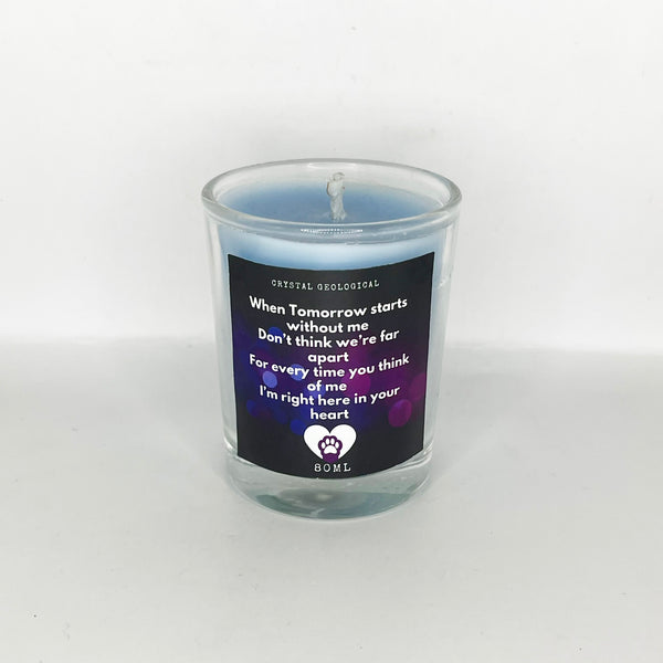 Pet Remembrance Candle - Crystal Geological