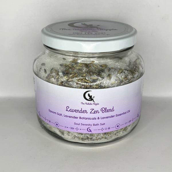 Lavender Zen Blend 500ml Bath Salt - By The Holistic Hippie - Crystal Geological