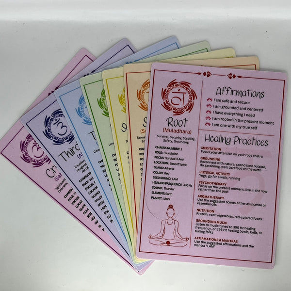 Information Cards - 7 Chakra Cards - By The Holistic Hippie